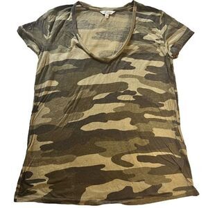 Green Camouflage Lucky Brand Short Sleeve Tee‎ Shirt Size Medium
